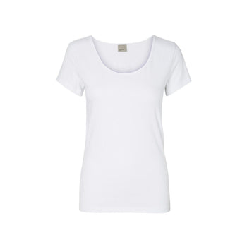 T-shirt girocollo stretch bianca da donna Vero Moda, Abbigliamento Donna, SKU c812000040, Immagine 0